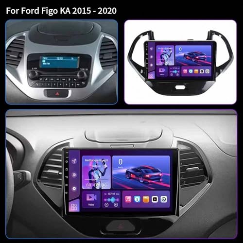 Radio de coche 2 DIN Ford Figo KA con Android Auto inalámbrico Mirror Link pantalla táctil 2
