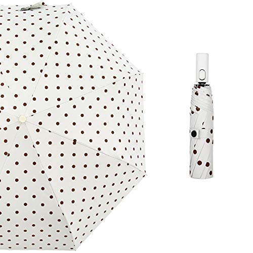 Preisvergleich Produktbild LANJ Vinylkleber Einfarbig Regenschirm Faltbar Sonnenschirm Vollautomatischer Regenschirm Tragbar Robuste FaltläNge 23Cm