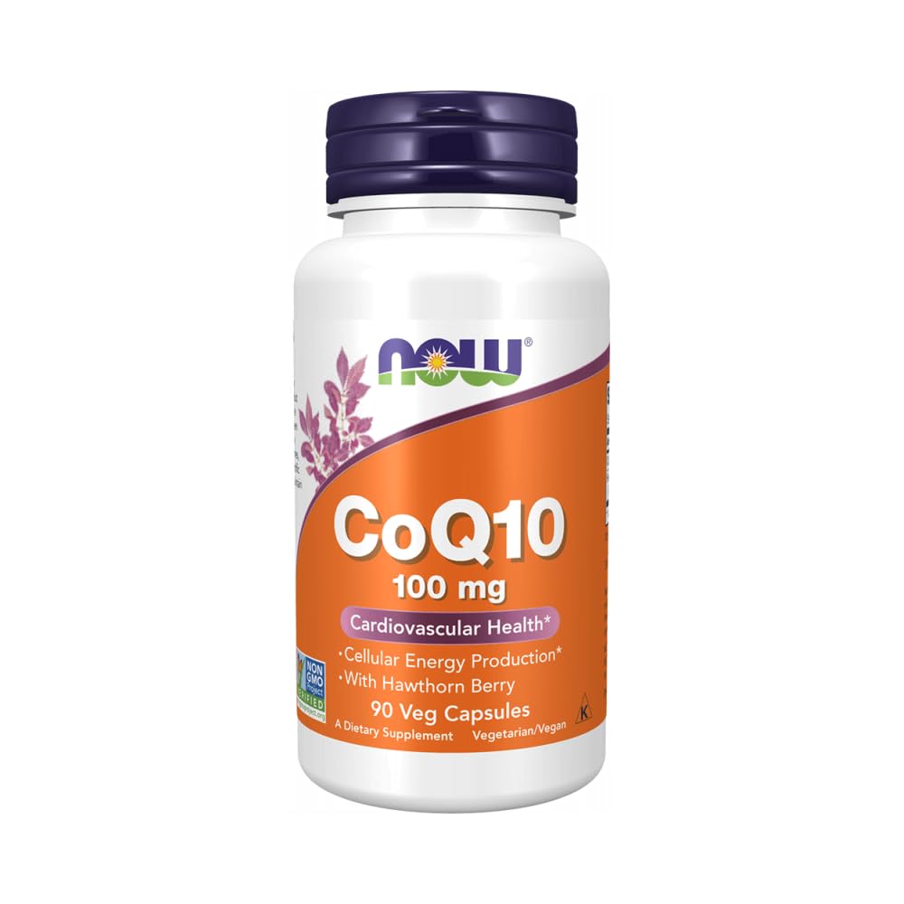 Now Foods CoQ10 100mg with Hawthorn Berry (90 vCapsules) Sans saveur