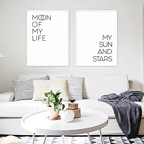Affiche Moon Of My Life pour salon, duo de toiles Game of Thrones romantiques 70x100cm