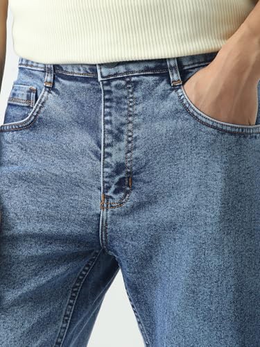 Image of Urbano Fashion Men's Slim Fit Washed Denim Jeans Stretchable