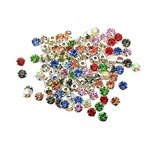 SNAPPSY 2x100pcs Square Grade A Rhinestone Beads Sew On Beads for Jewelry Makings 6mm-picture-31