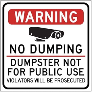 STOPSignsAndMore - No Dumping Dumpster Not For Public Use Magnetic Sign - 18x18 - Reflective | Magnum Magnetics 30 Mil
