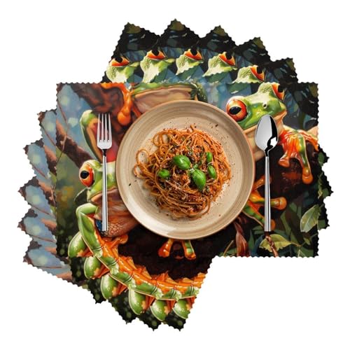 Set de table grenouille tropicale pour protéger les tables des brûlures - 3
