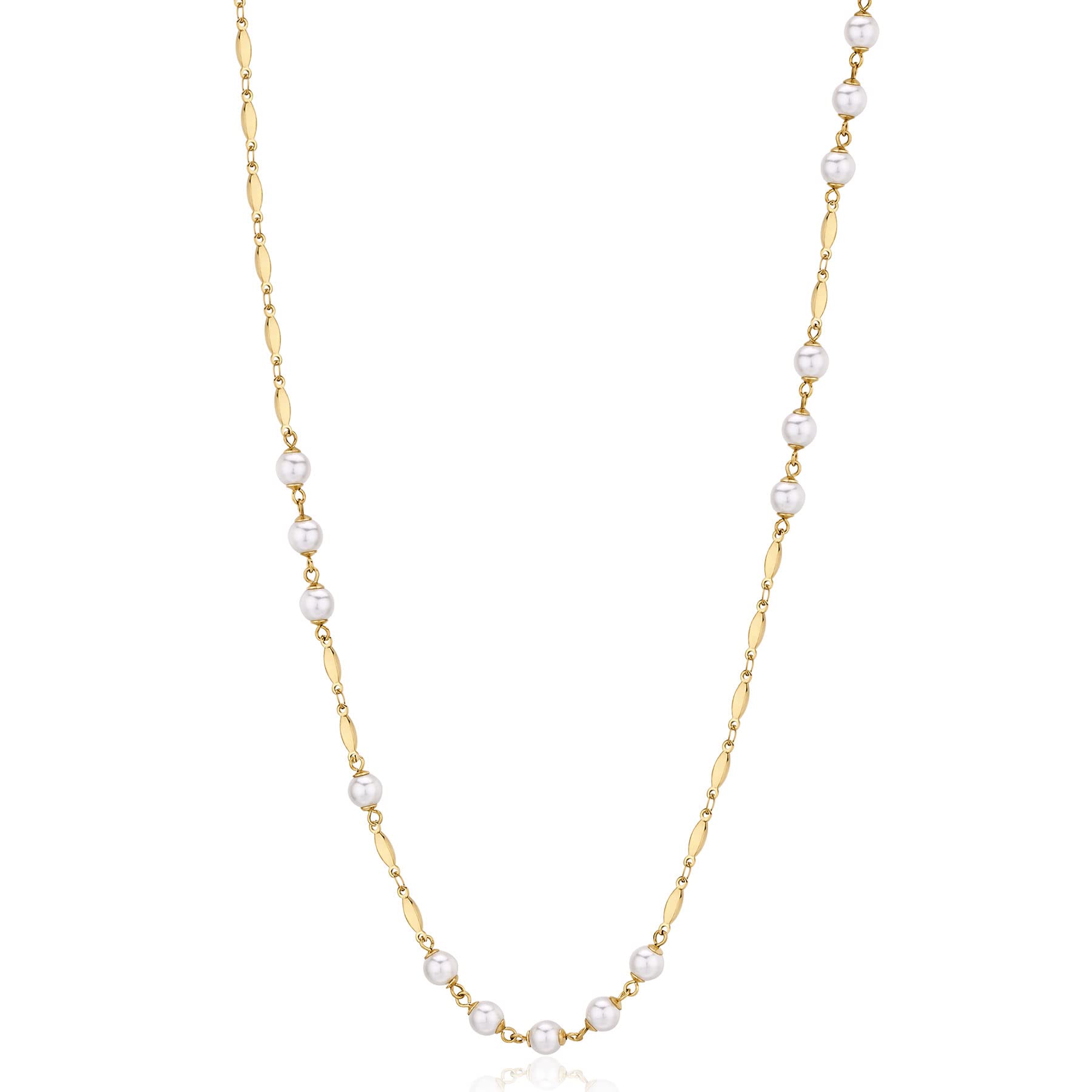 Brosway Collana Donna, Collana Lunga in Acciaio e Perle | Collezione Affinity - BFF157