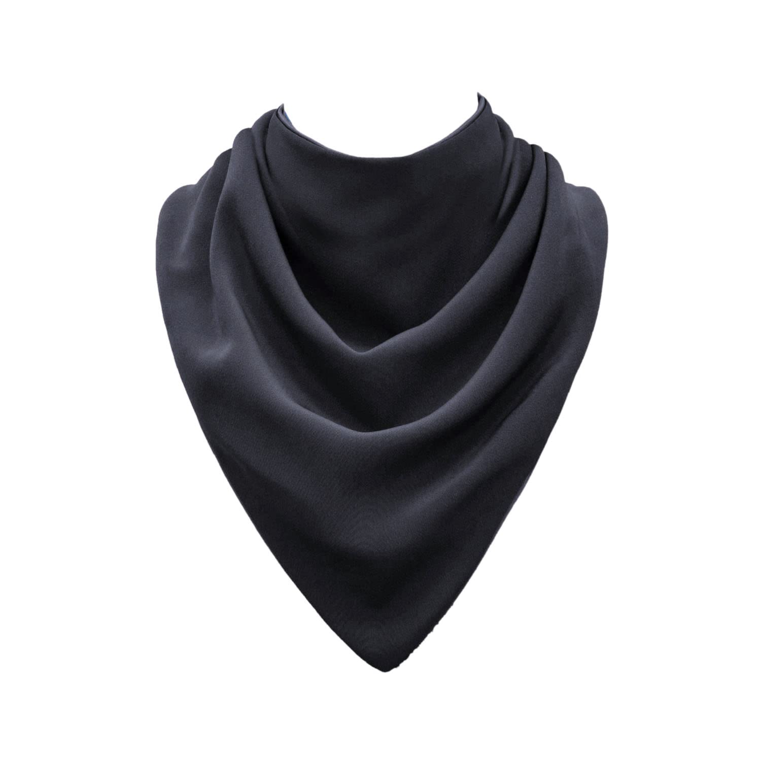 Care Designs Unisex Charcoal Large Adult Neckerchief Bib | Waterproof Adult Bibs For Elderly | Washable Stylish Dignified Clothing Protector For Disabled Men & Women | Soft Feel & Comfortable (Black)