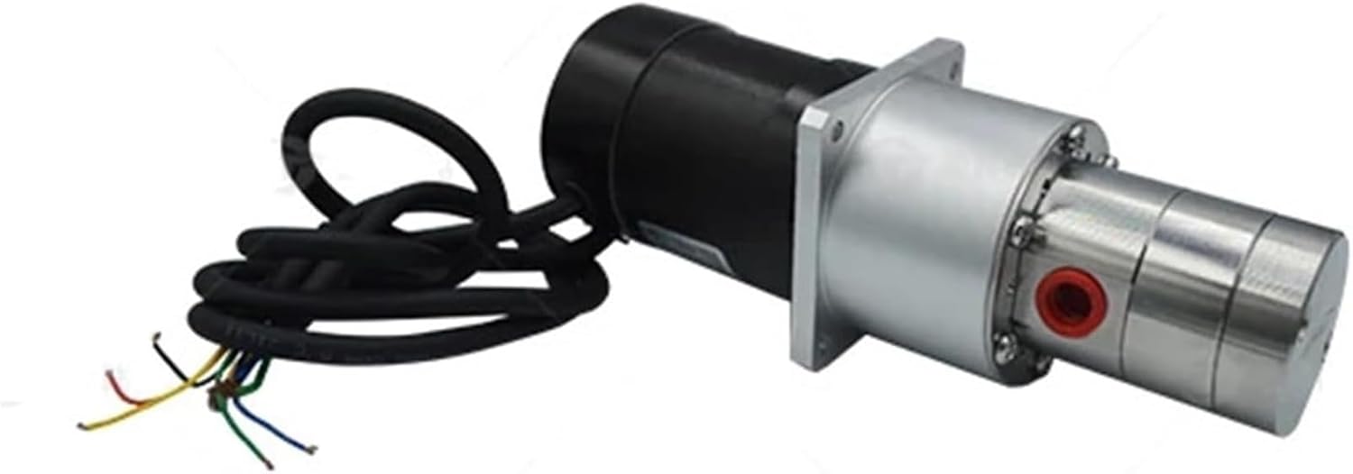 Sewage/Effluent Pumps MG218XP02B05 Electric Gear Pump DC 24V Magnetic Drive Stainless Steel 6LPM for Viscous Fluid 0-70℃ 3000CPS(Stepper Motor,CN-SUS304)