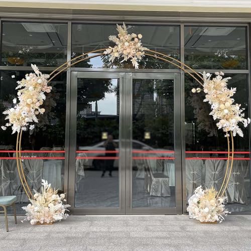 Stojak na tło do ramy łuku balonowego, okrągłe metalowe podwójne rurki, dekoracja na wesela, urodziny i baby shower, eleganckie akcesorium imprezowe
