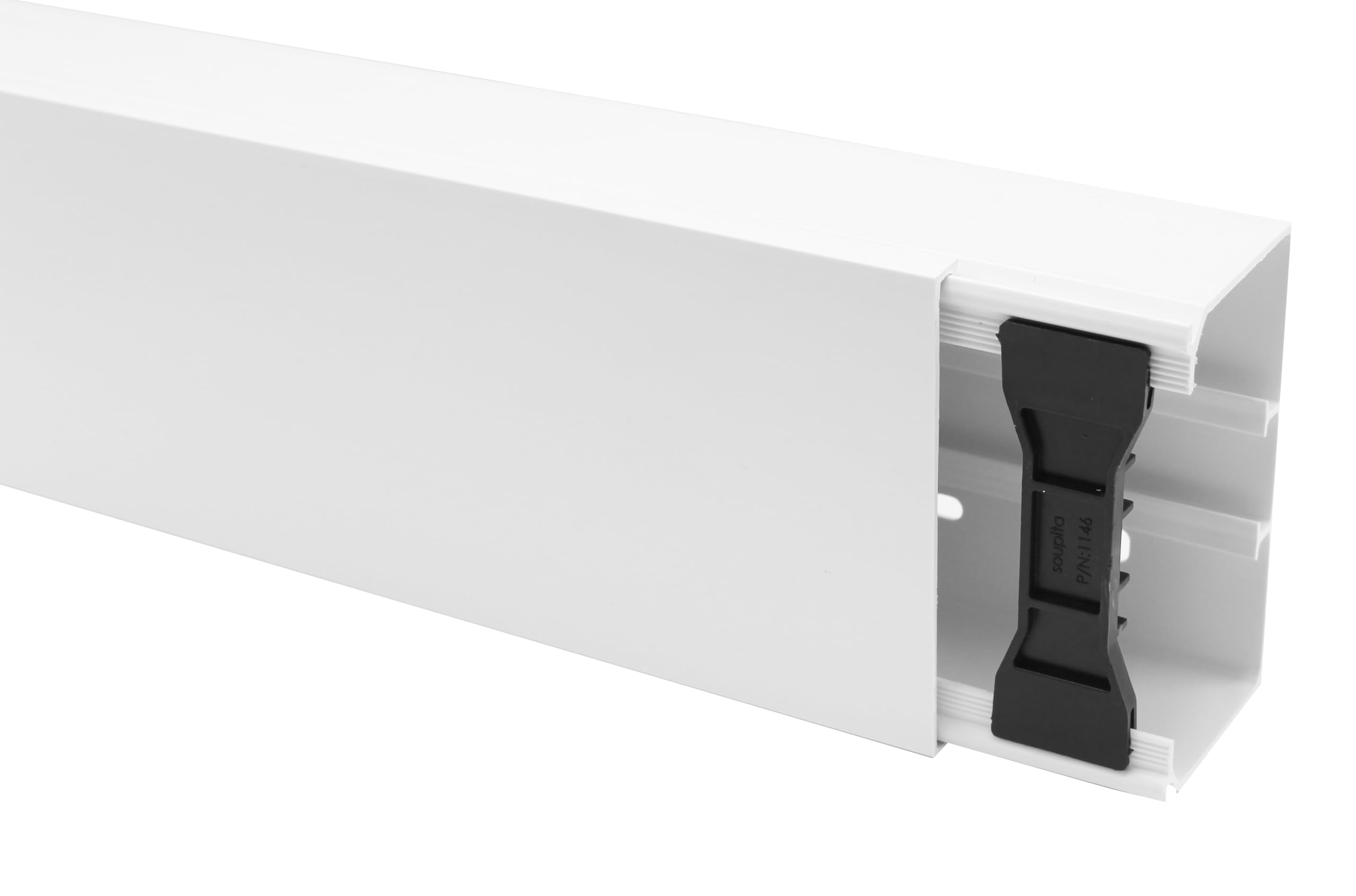 KOMIB Hochwertige KK11060RW Kabelkanal 110 x 60 x 2000 mm Weiß (reinweiß) 12 Meter - 6 x 2m (6 Stück) Elektroinstallation Kabelkanal Kabelabdeckung Kabelmanagement PVC/VDE (110 x 60mm)
