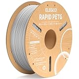 ELEGOO 高速 PETG フィラメント 1.75mm 灰色 印刷速度600mm/s対応可能 RAPID PETG フィラメント 3D プリンター用フィラメント 寸法精度±0.02mm ほとんどのFDMプリンターに対応 (1KG/スプール 2.2 lbs)