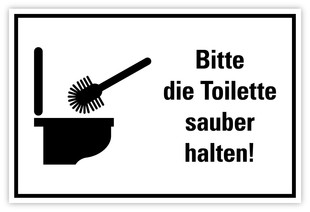 Cartello In Tedesco "Bitte Sauber Halten" - Pannello In Schiuma Rigida UV Resistente, 29,5 X 21 Cm - 2