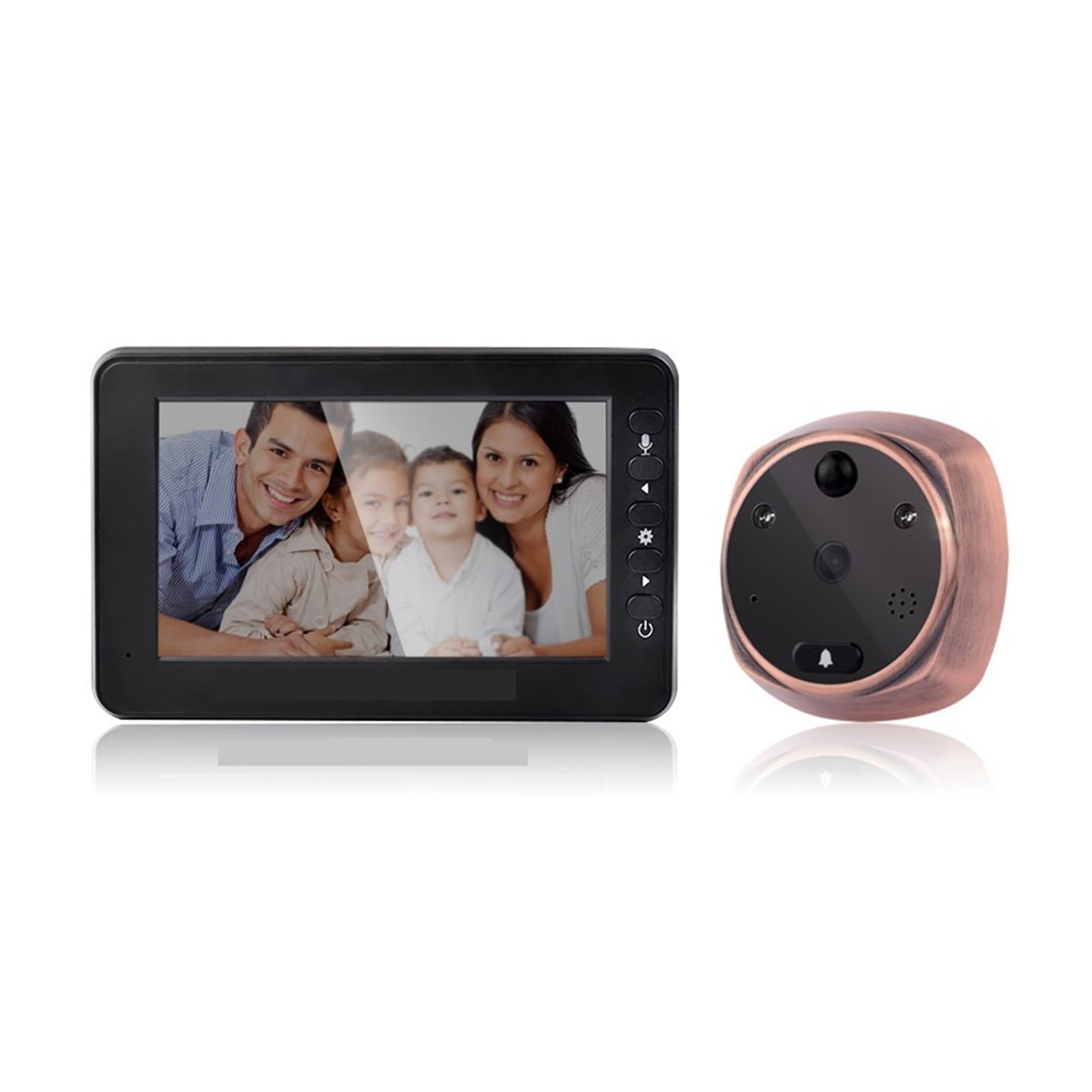4.3" Citofono Digitale Spioncino Video Automatico Fotocamera Spioncino For Porta Telecamera HD IR Visione Notturna Rilevazione Movimento Campanello Di Sicurezza(Size:With 8G TF Card)