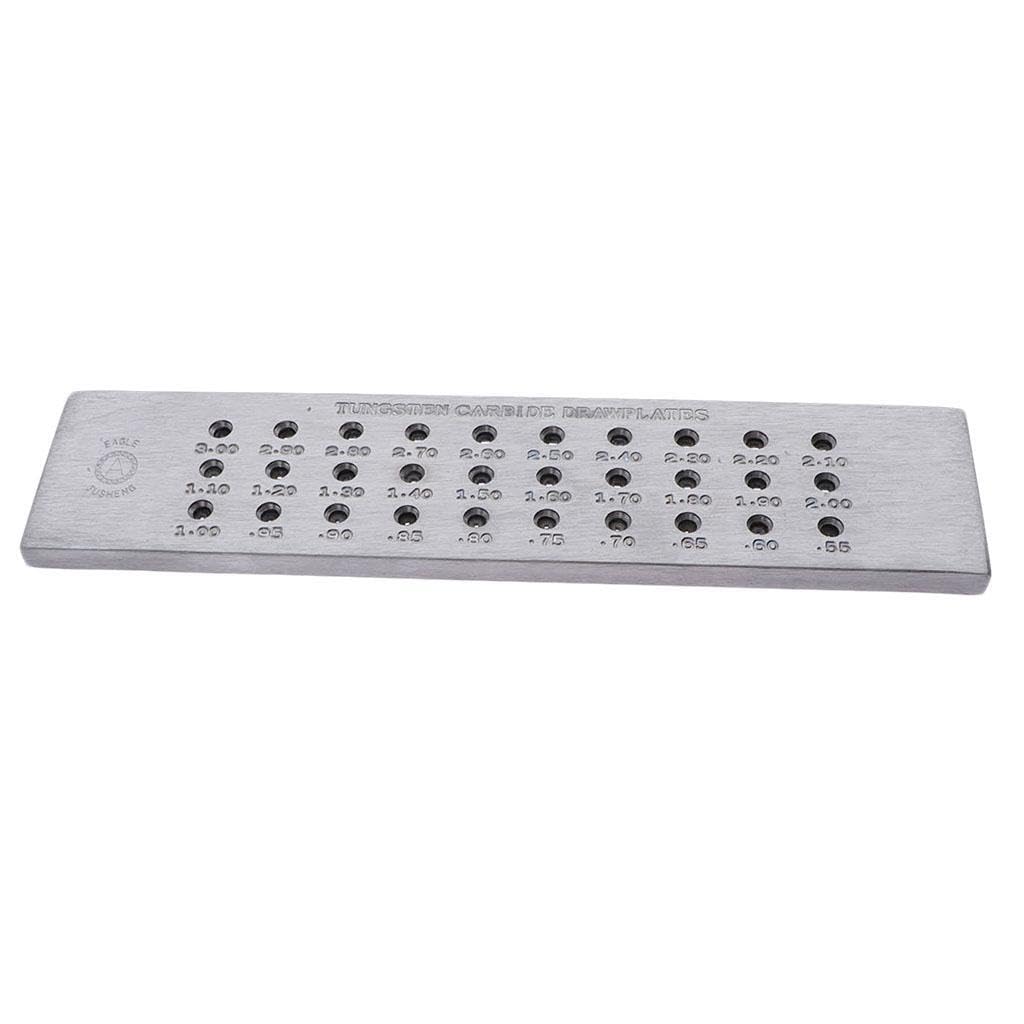 Strumento per gioielli con trafila in filo metallico quadrato a 30 fori in carburo di tungsteno 0,55-3 mm