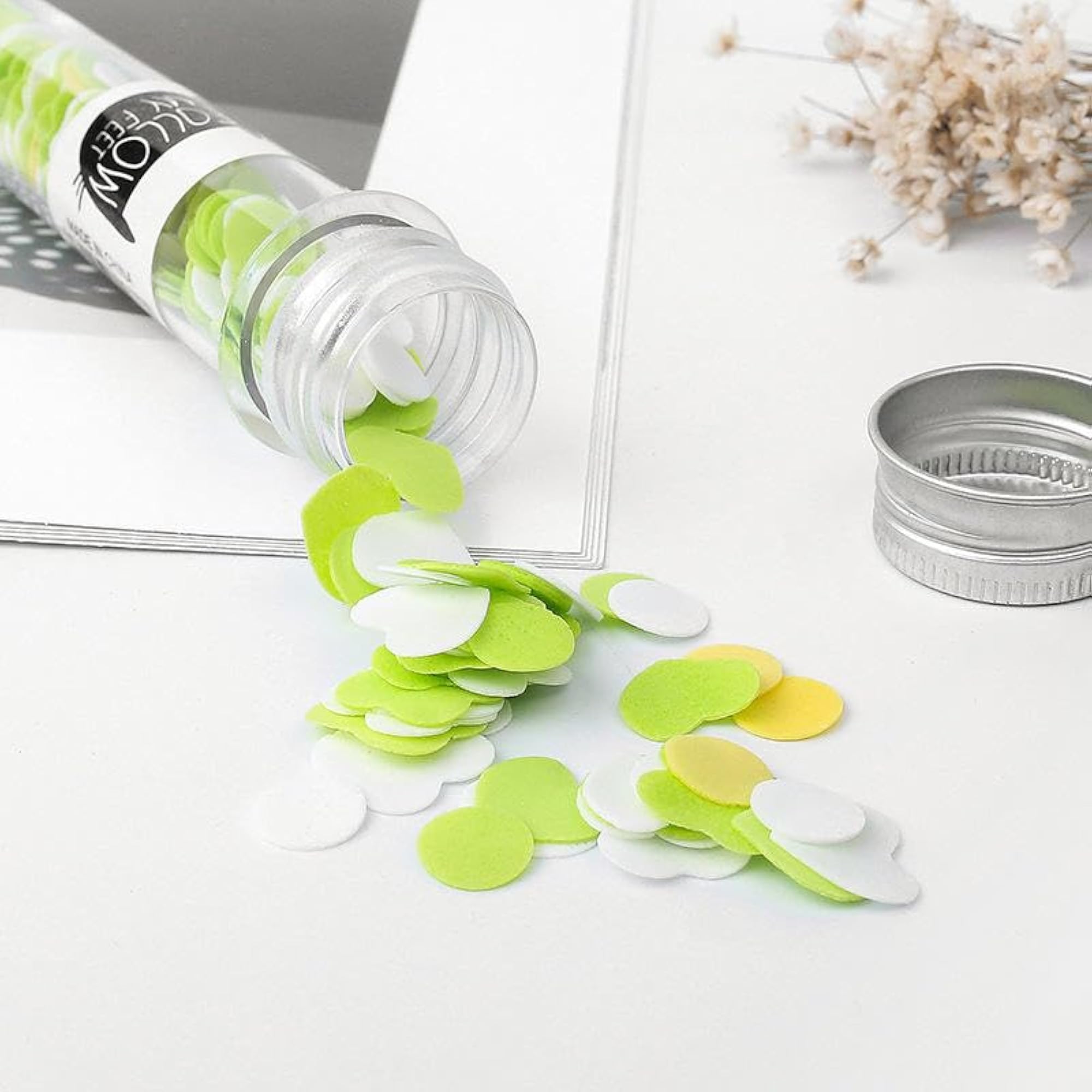 Travel Soft Paper Soap Flower Design, Tube Shape Bottle, 6 Pack