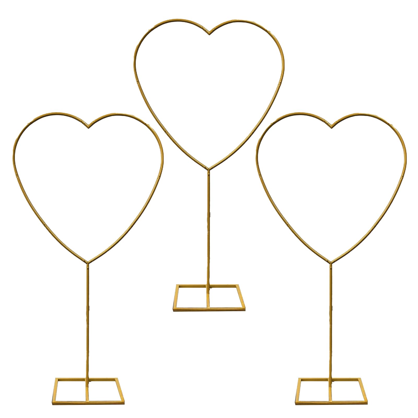 Łuk w kształcie serca, łuk w kształcie serca, łuk balonowy w kształcie serca z podstawą, Arco En Forma De Corazon, stojak na oświadczyny, zaręczyny, przyjęcie urodzinowe (złoty)