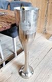 MAßE: 23x23x90 cm / Der XL Flaschenkühler eignet sich bestens für 1 – 2 Flaschen Champagner, Sekt oder auch Wein.