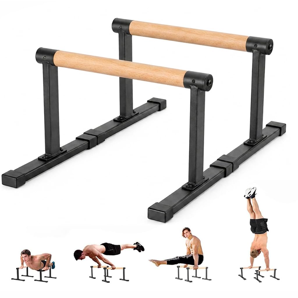 Trlakepreble Wooden Parallel Bar and Dip Bar with Thick Beech