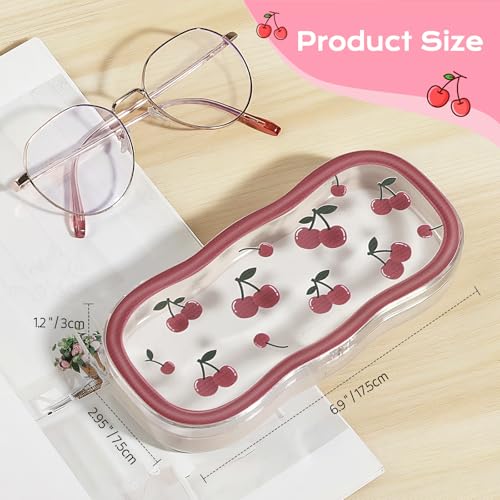 Image of MoKo Glasses Case Hard Shell, Cute Eyeglass Case for Reading Glasses, Clear Eyeglasses Case for Women Girls