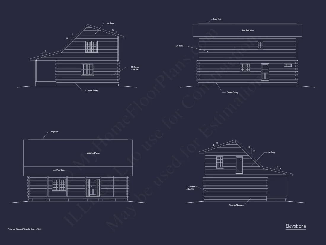 15-1306 House Plan - Cabin House Plan - 2-Bed, 2-Bath, 1,605 SF