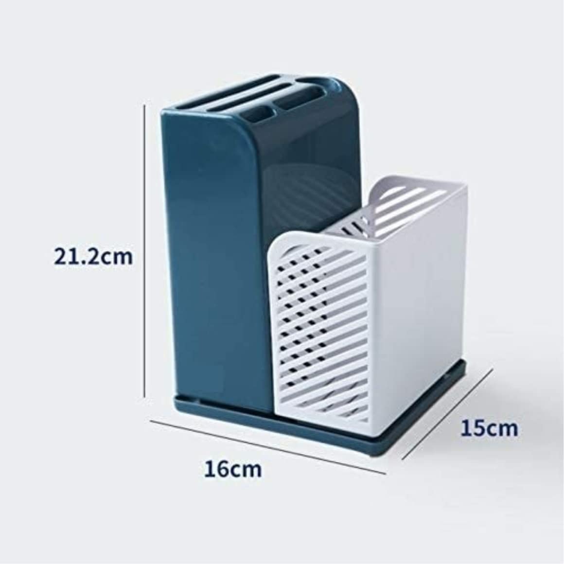 Messerblock Messerhalter Multifunktionaler Küchenmesserhalter, 5-Loch-Messerablage, Lagerregal, Küchenbedarf, Abfluss, Essstäbchenkäfig Messerblock Ohne Messer (Color : A, Size : 16 * 15 * 21.2cm)