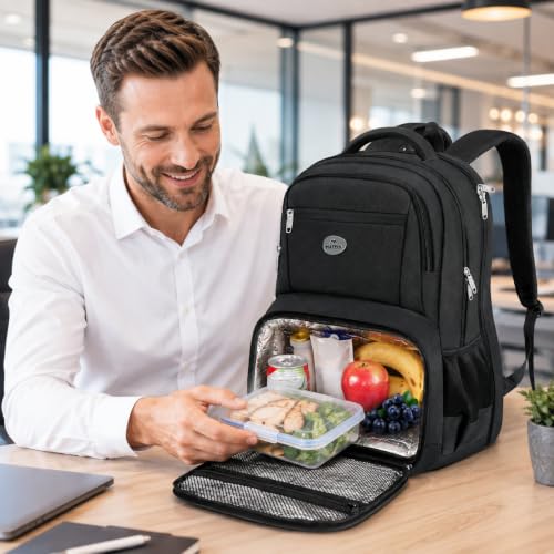 Image of MATEIN 17 Inch Laptop Backpack, Large Travel Backpack with Lunch Box Pocket, Work Business Carry On Daypack with USB Port, Water Resistant Sturdy Computer Backpack for Men Women
