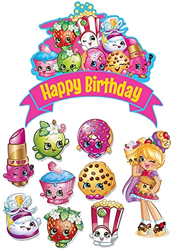 "Shopkins." 16cm 8 Stuck - je.6cm Puppe-12cm Tortenaufleger,Geburtstag,Tortendeko,