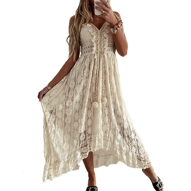 Robe Tunique Bohème Blanche – Broderie, Perles, Manches Volant – Taille S (neuve Avec étiquettes)