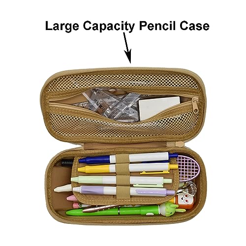 Image of Maydahui Camo Pencil Case Large Capacity Tank Shape Pen Pouch Holder Compartments Organizer Pencil Bag Stationery Box Waterproof EVA Camouflage Yellow