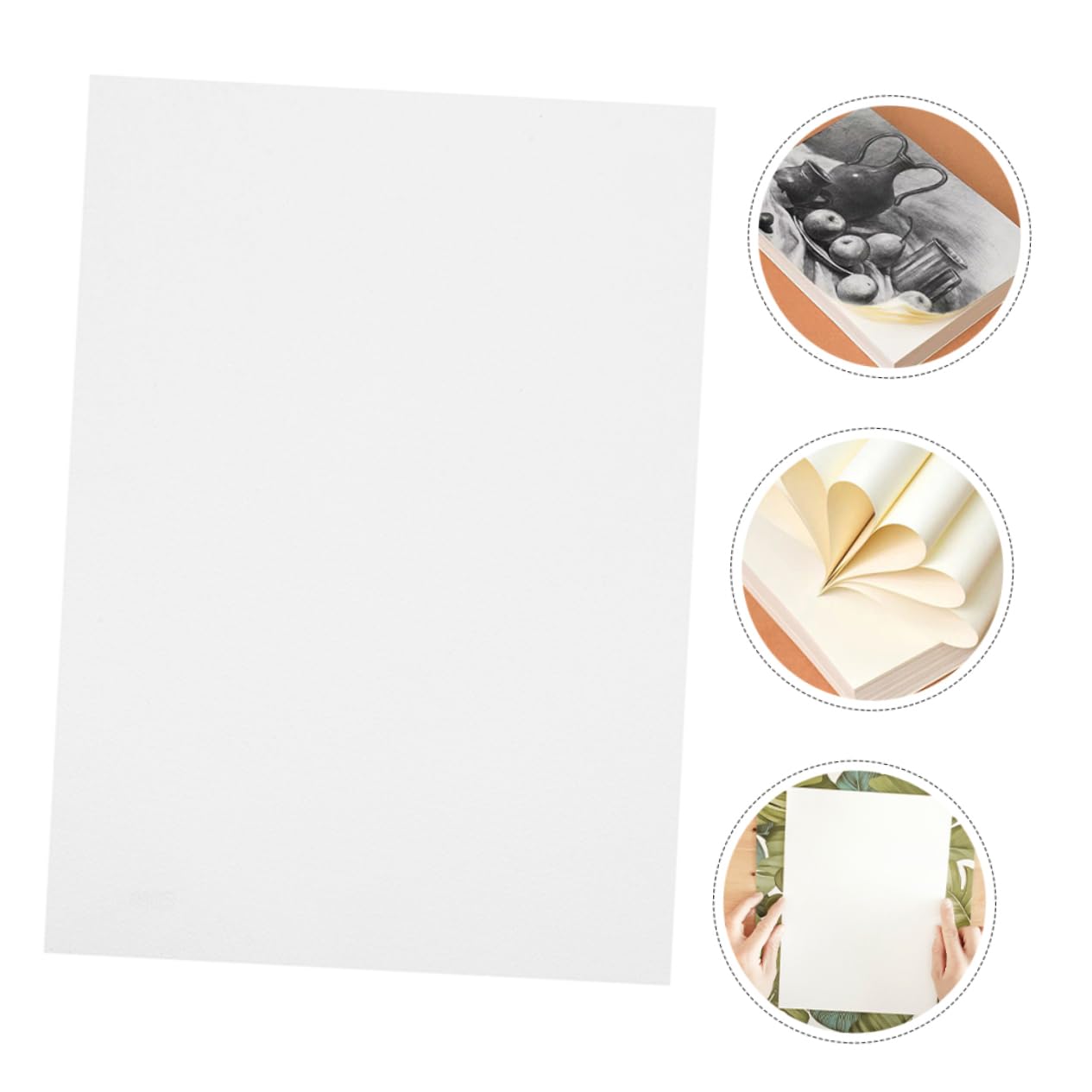 Papier Aquarelle Épais A4 Blanc, Lot de 100 Feuilles
