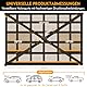 HAPPY FINDING Autodach Gepäcknetz Decke, 90 × 65 cm Universal Aufbewahrungsnetz mit Verstellbare Kreuzgurte und 3 unabhängige Reißverschlusstaschen für Vier Dach Armlehnen auf Autos, Jeeps, Van, SUV