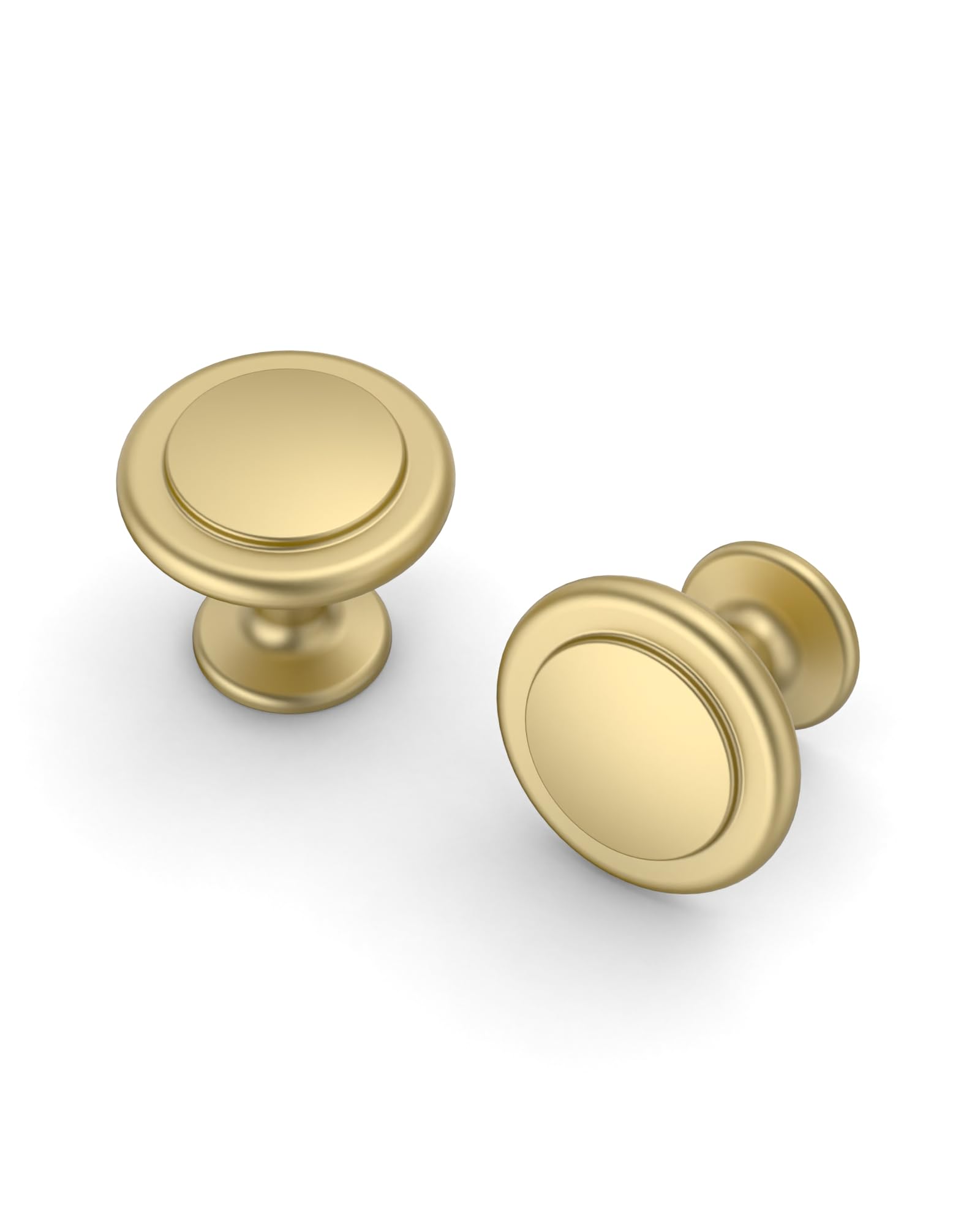 Kakapola 10 Pack 1-1/4 Inch Gold Cabinet Knobs - Drawer Pulls and Knobs for Kitchen, Bathroom, Closet, Cupboard and Dresser - Gold Hardware
