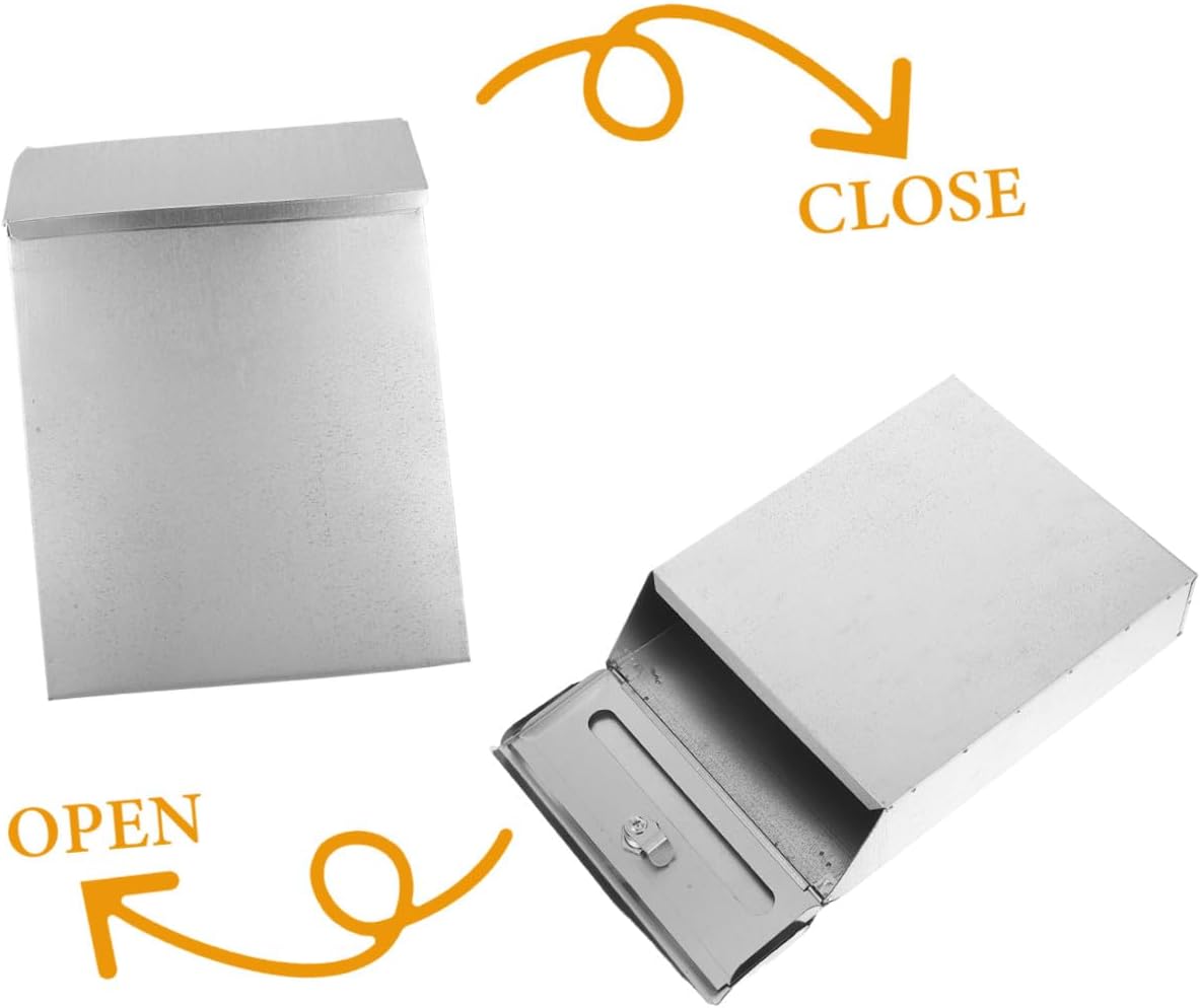 Veemoon Wall Mount Donation Box with Lock for Secure Charity Collection and Storage Rustic Design for Outdoor Use Offices and Apartments