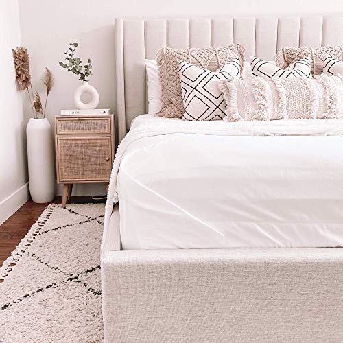 Thomas Lee 500 Thread-Count Percale, Us-Grown Pima Cotton, Classic Ivory, Bed Sheets & Pillowcases Set - Ivory King Sheet Set For Bed #TOP2