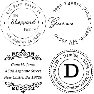 Custom Stamp Self Inking,Personalised Stamp,Diameter 40mm,Round Return Address Rubber Stamps for Business,Wedding,Teachers,Nurses,Home,Bank or Office