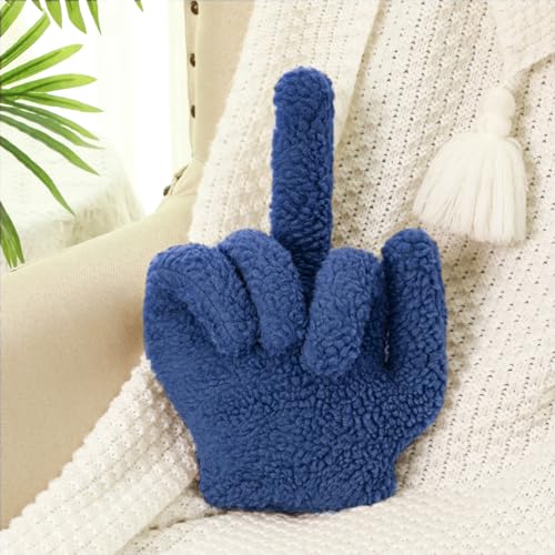 Funny Middle Finger Sherpa Pillow
