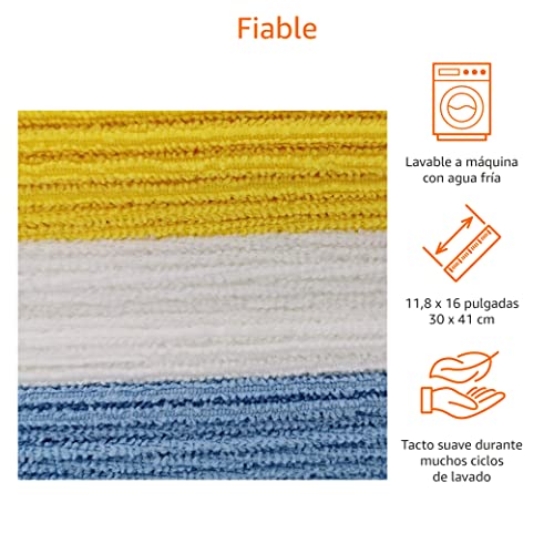 Amazon Basics Paño de limpieza de microfibra, 30.5 cm x 40.5 cm, 24 unidades, Multicolor - Imagen 4