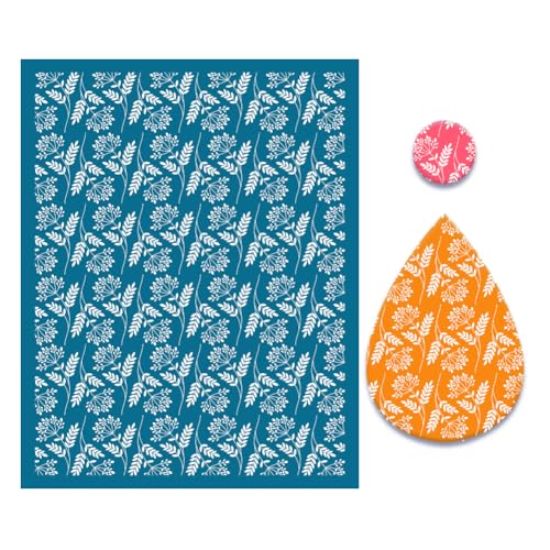 beinkmake 2Pcs Dandelion Silk Screen Stencil for Polymer Clay Reusable Clay Silkscreen Stencils Texture Sheet Mesh Transfer for DIY Craft Jewelry Earrings Making Printing on Wood Canvas Bags