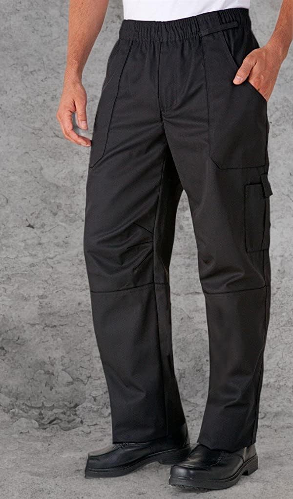 Pantalones unisex de estilo holgado para hombre y mujer, con cordón para servicio de alimentos, panaderos y profesionales culinarios