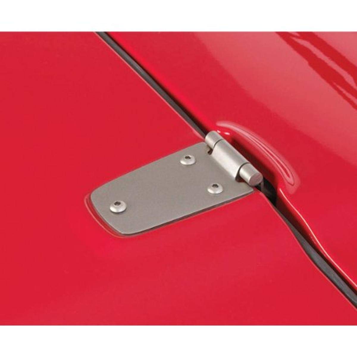 Rugged Ridge | Hood Hinge Kit, Satin Stainless Steel | 11185.32 | Fits 1998-2006 Jeep Wrangler TJ