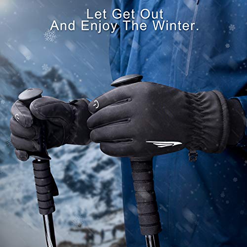 image for RIVMOUNT Winter Gloves Men Women,Waterproof Touch Screen Gloves Warm S