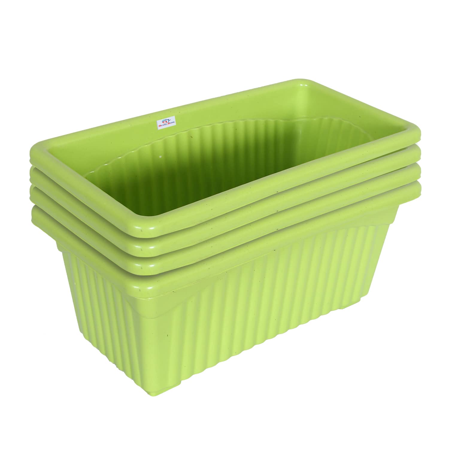 Heart Home Rectangular Jupiter Plastic Window Pot|Flower Planter for Home & Balcony,Garden 14 Inches Pack of 4 (Green) (B0B97FZ8F9) Amazon Price History, Amazon Price Tracker