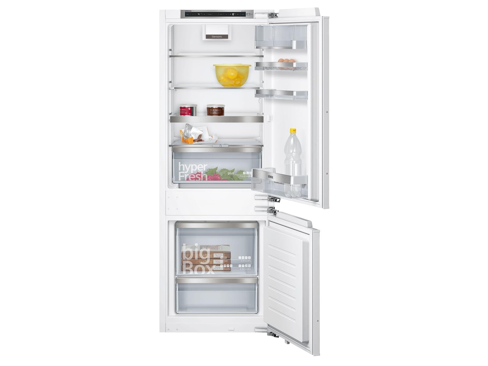 Siemens KI77SADD0 iQ500 Einbau-Kühlgefrierkombination/A+++ / 138 kWh/Jahr / 225 l/lowFrost/hyperFresh Premium 0° / LED Beleuchtung