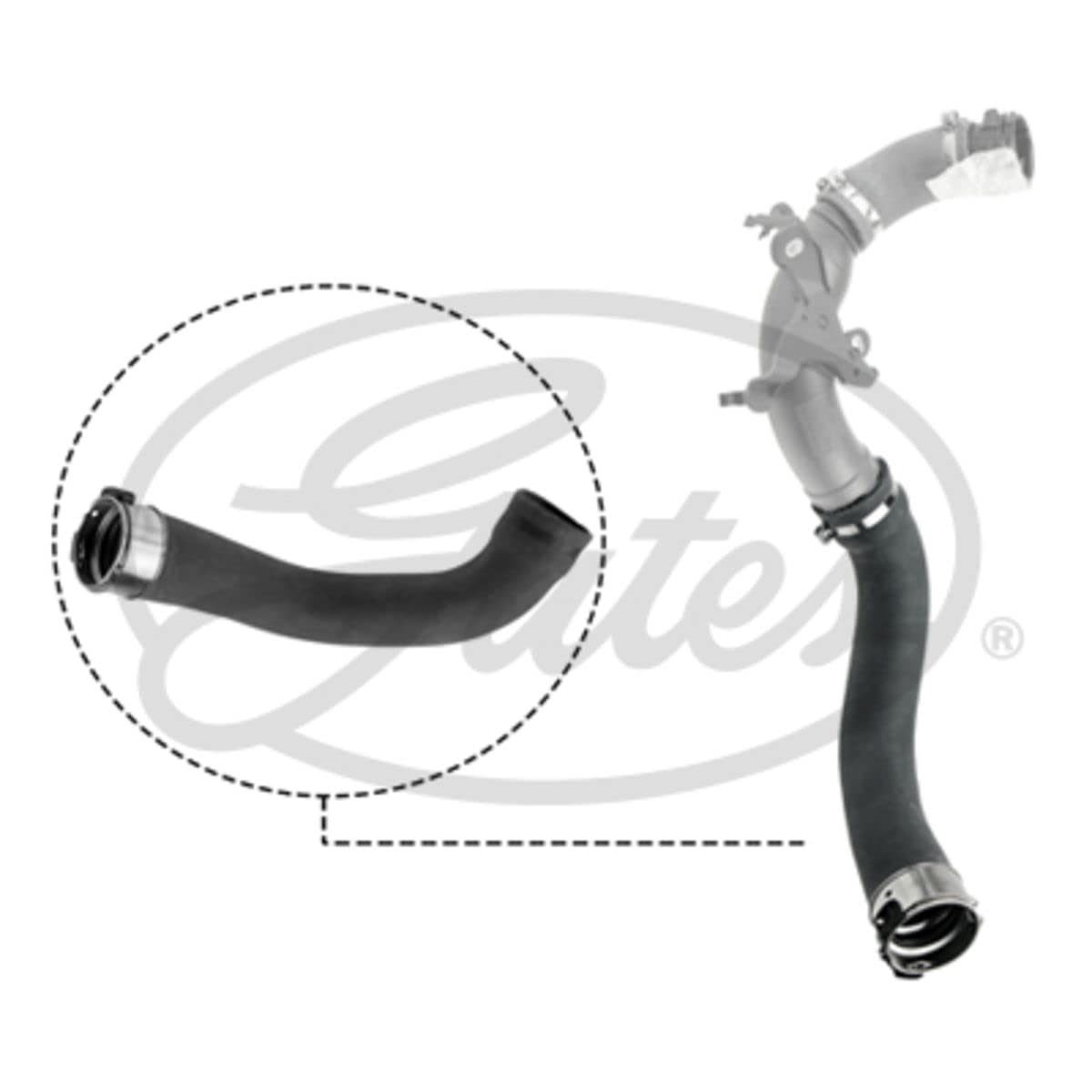 09-0528 GATES CHARGE AIR HOSE FOR DACIA RENAULT