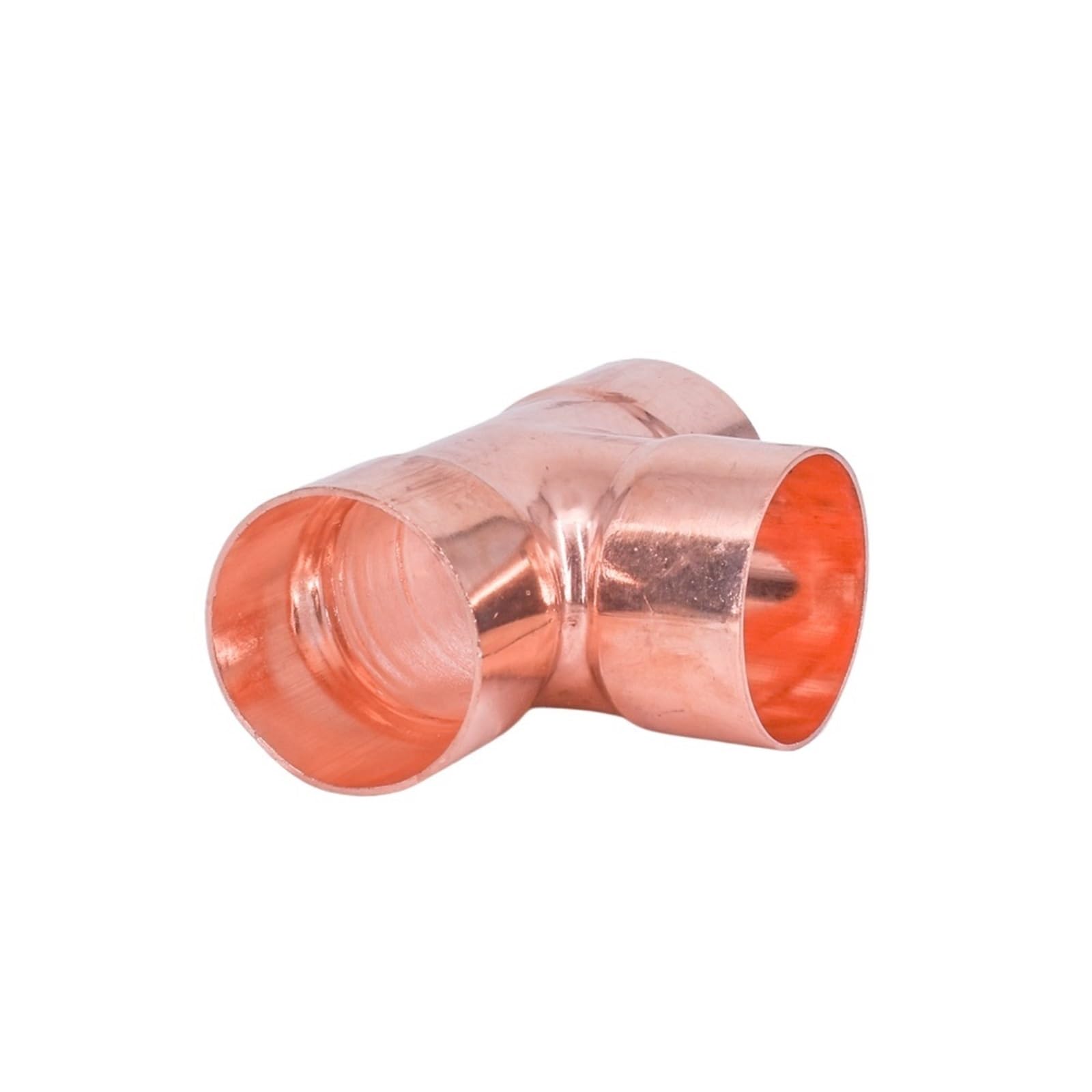Lyickhkk Id 76Mm Wall 0.3Cm 54 67 76 89 108 133 159Mm Id 99.9% Copper End Welding Feed Tee 3 Ways Plumbing Air Conditioning Coupler (Id 76Mm Wall 0.3Cm)
