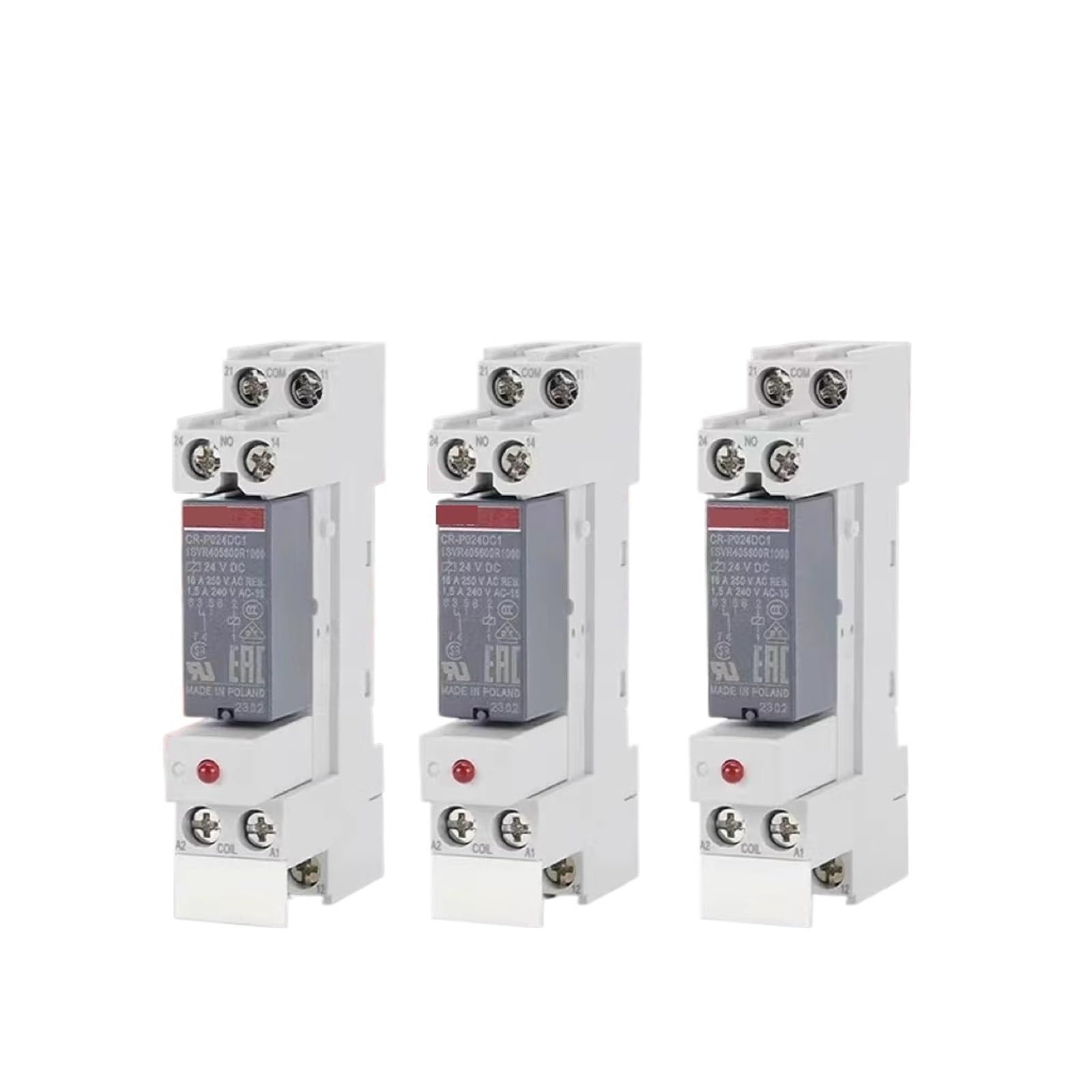 Relé enchufable CR-P024DC1 con base CR-PSS y módulo de protección CR-P/M 42 6
