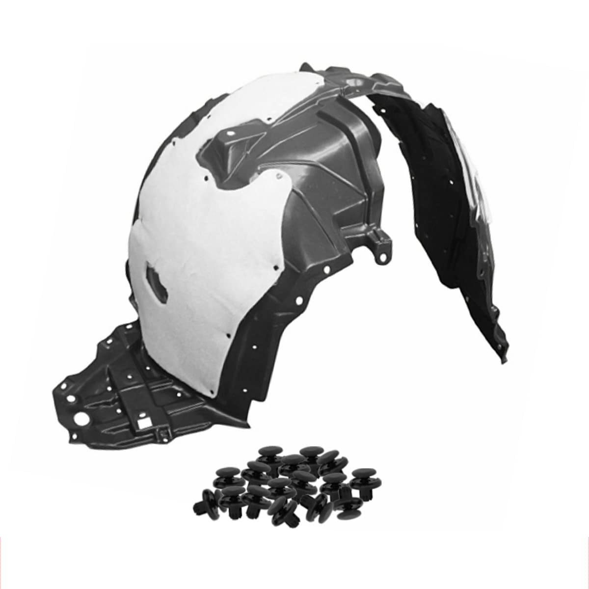 Parts N Go Fender Liner w/Clips for 2017-2021 Rogue Sport Front Right Passenger Side NI1249164 638406MA0A