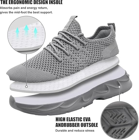 Image of EGMPDA Men's Tennis Shoes Slip On Running Walking Sneakers Casual Fashion Workout Gym Athletic Sport Hiking Sneakers Non Slip Shoe for Men
