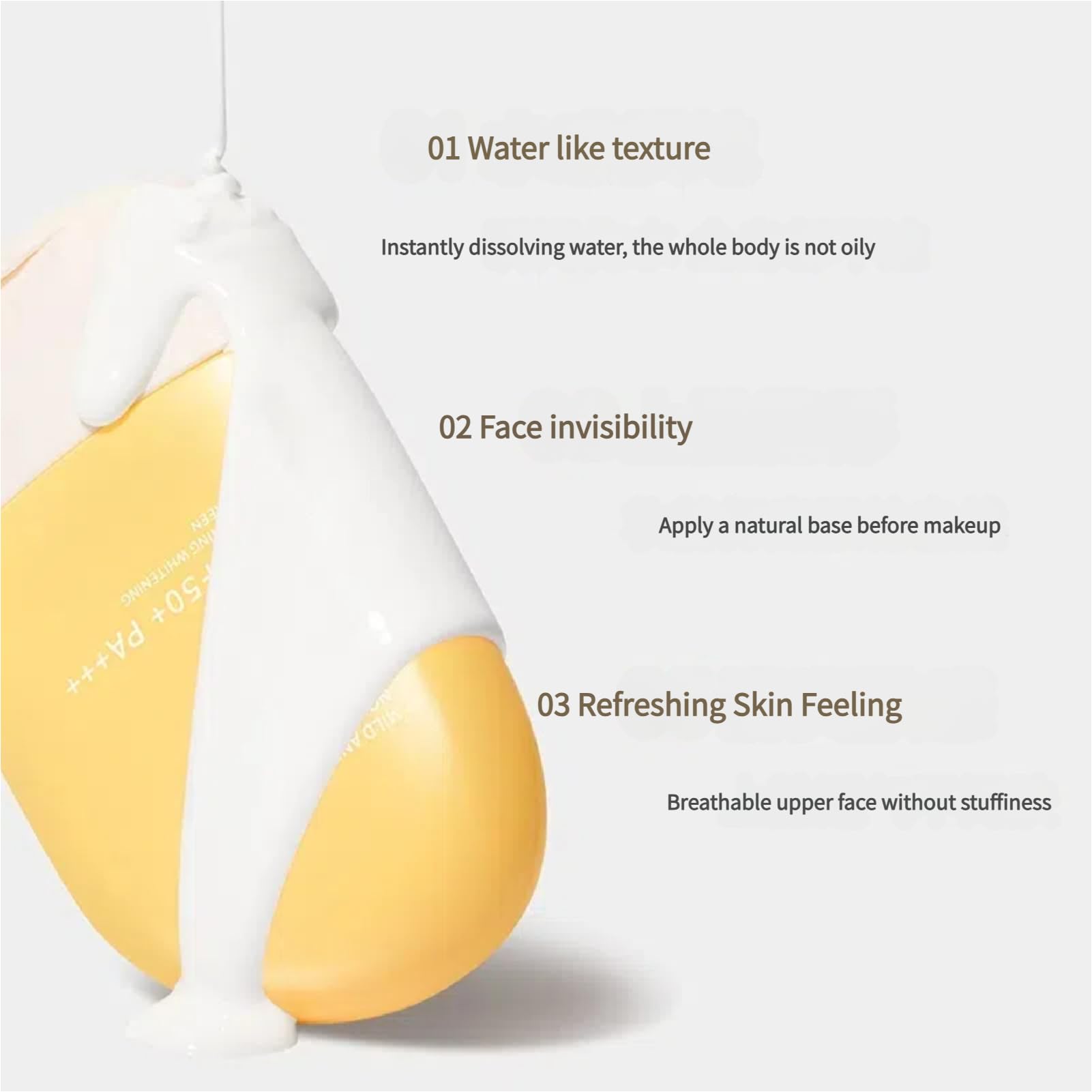Brightening Sunscreen SPF50+ PA+++, White, 50 ml (Pack of 1) - Image 4