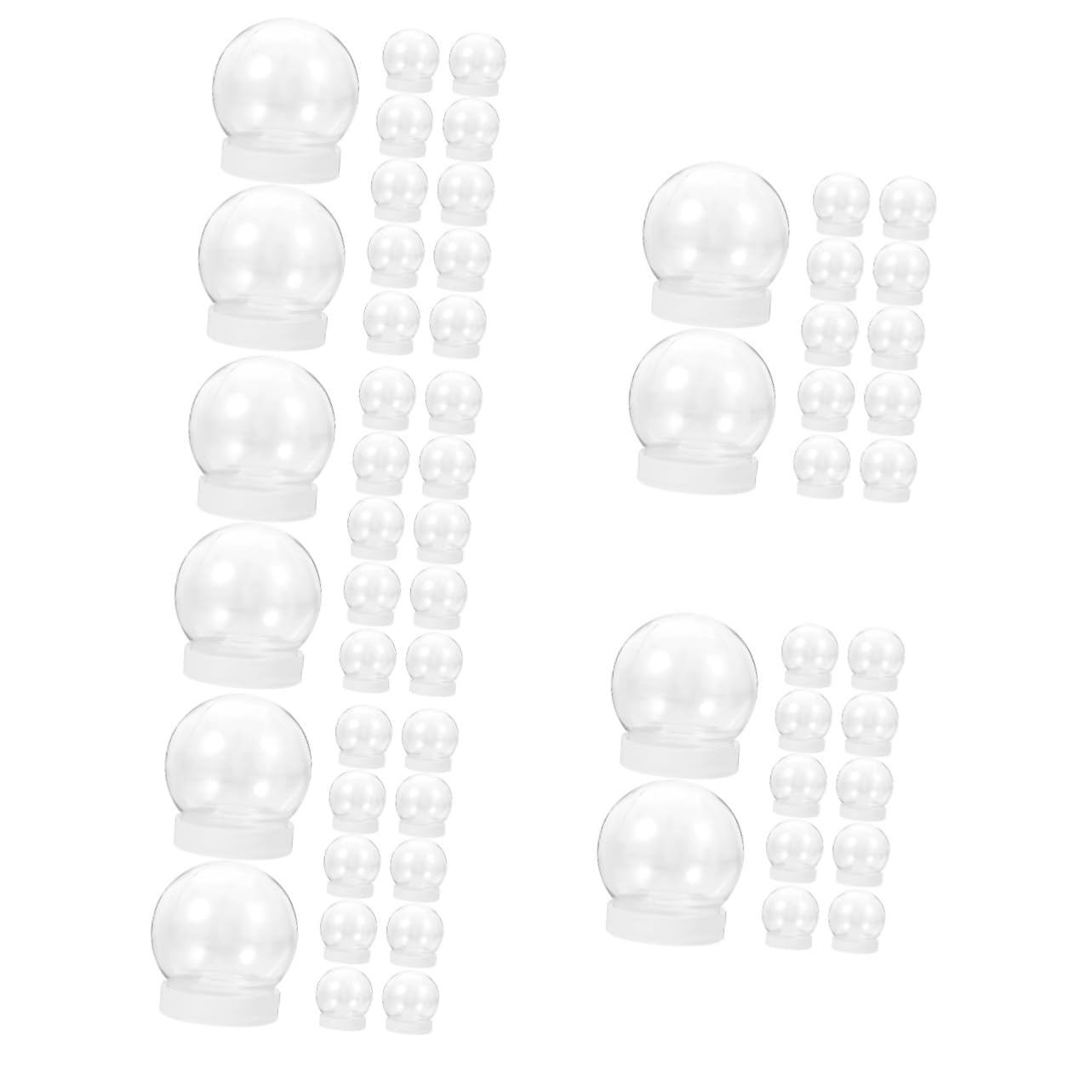 ABOOFAN 60 Piezas Globo De Nieve Artesanía Manualidades Haciendo Globo De Agua Globo De Agua De Plástico Globos De Agua Vacios Navidad Pantalla De Lámpara El Plastico