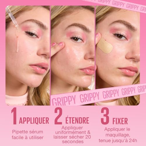 MAYBELLINE NEW YORK - Grippy Serum - Base De Teint Perfectrice - Fixe Le Maquillage Pendant 24H - Texture Ultra-Fondante - Enrichie En Niacinamide & Aloe Vera - Technologie Serum-To-Grip - 30 ml – Image 5